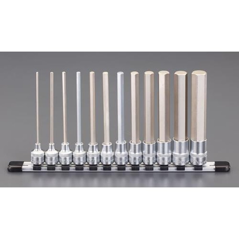 エスコ EA618KV-101 1/2”DR/3-22mm/150mm［INHEX]ビットソケットセット 1個（ご注文単位1個）【直送品】