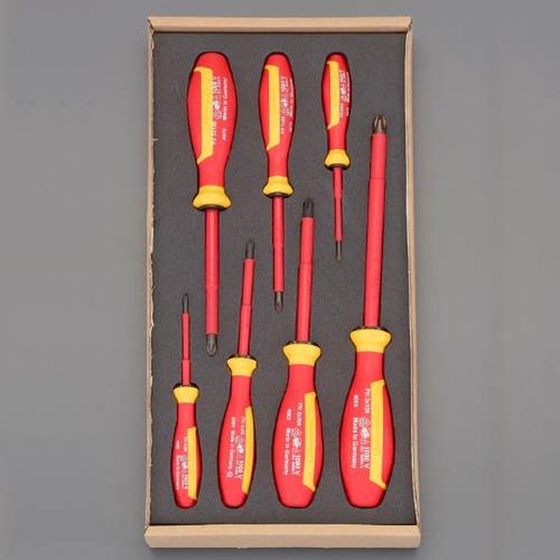 エスコ EA612TA-49 7本組［＋Pozi]ドライバー(絶縁) 1個（ご注文単位1個）【直送品】