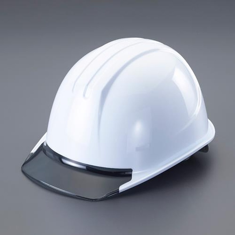 >エスコ EA998BG-2 ヘルメット(クリーンルーム用・白/灰) 1個(ご注文単位1個)【直送品】