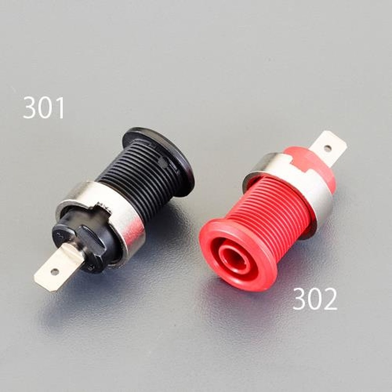 エスコ EA940DP-302 φ4mmパネルマウントソケット(赤) 1個(ご注文単位1個)【直送品】