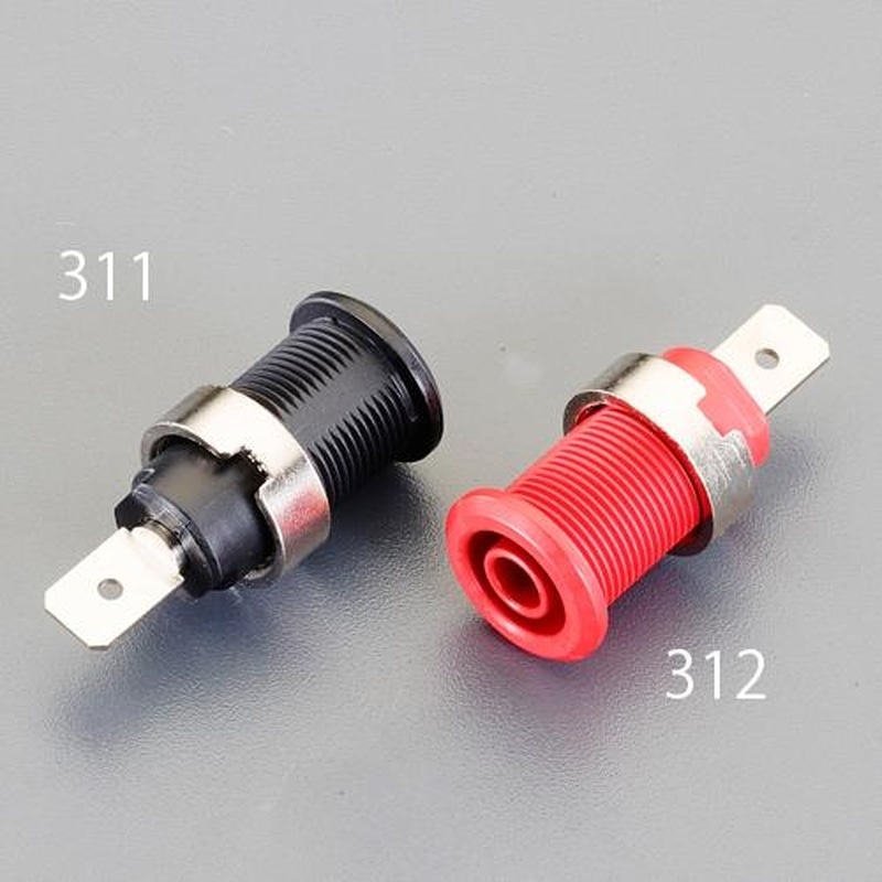 エスコ EA940DP-312 4mmパネルマウントソケット(赤) 1個(ご注文単位1個)【直送品】