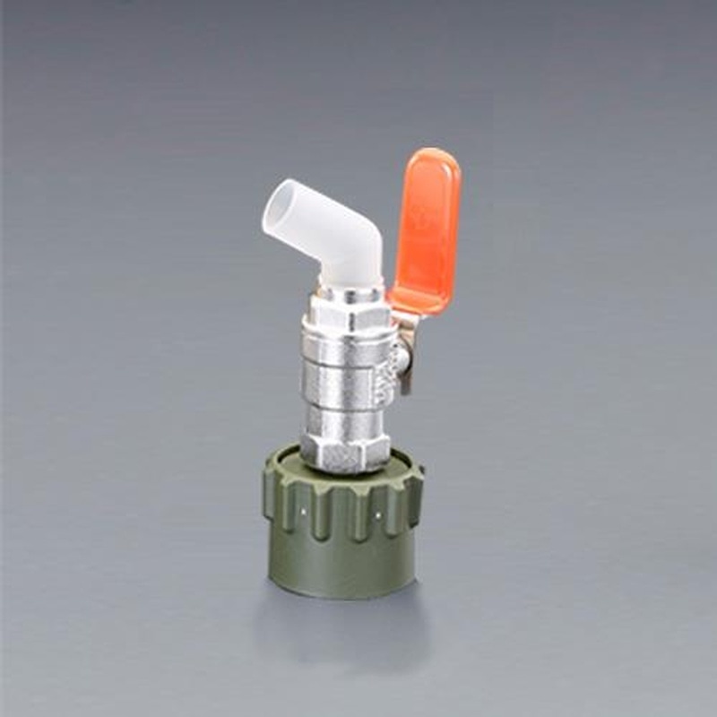 エスコ EA991JW-34 φ50mmペール缶・一斗缶用コック(真鍮製/オレンジ) 1個（ご注文単位1個）【直送品】