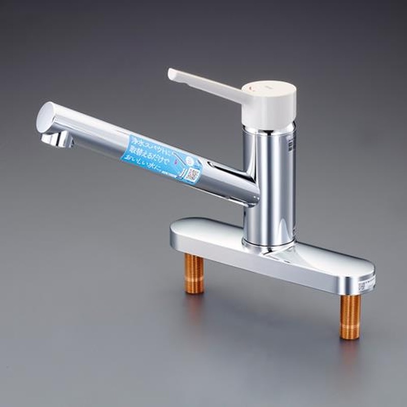 エスコ EA468HA-3 PJ1/2”シングル混合水栓(抗菌樹脂ハンドル) 1個(ご注文単位1個)【直送品】