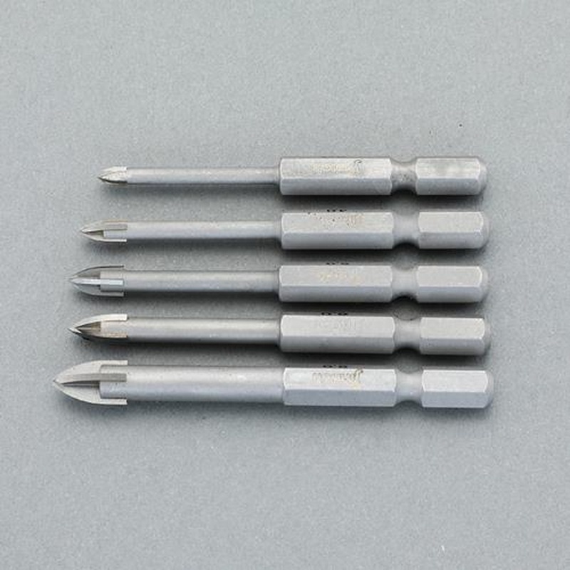 エスコ EA811AL 3.4-8.0mm/5本組クロスドリル(磁器タイル用) 1個（ご注文単位1個）【直送品】