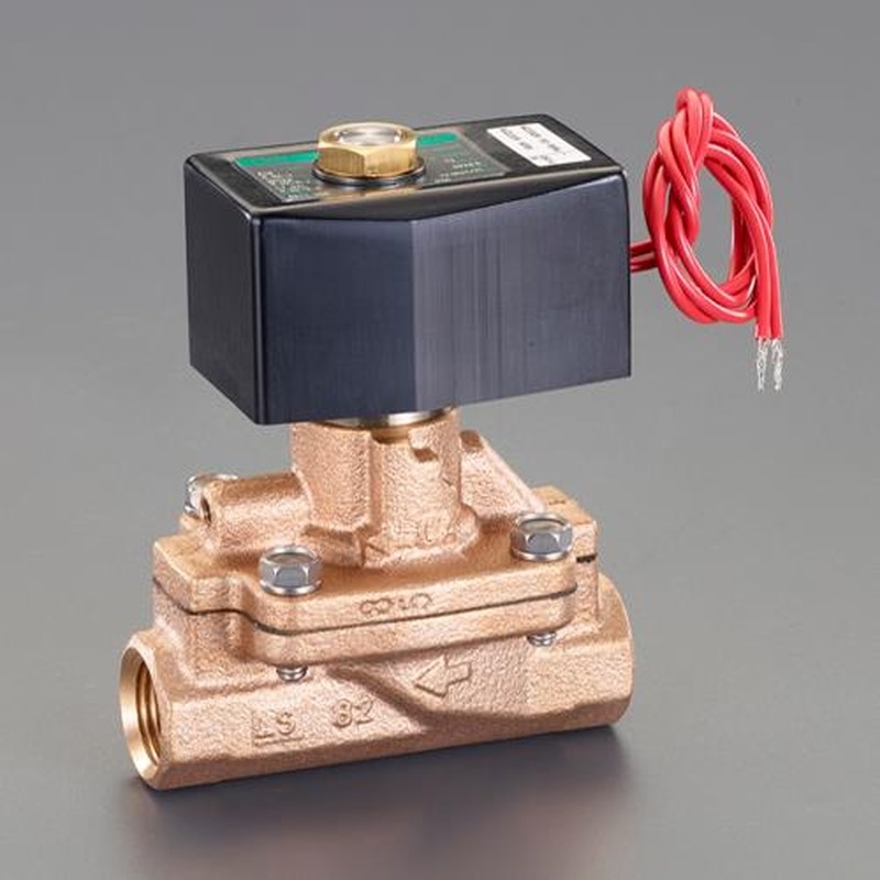 エスコ EA153HB-18 AC200V・Rc3/4”2方向電磁弁(パイロット式) 1個（ご注文単位1個）【直送品】