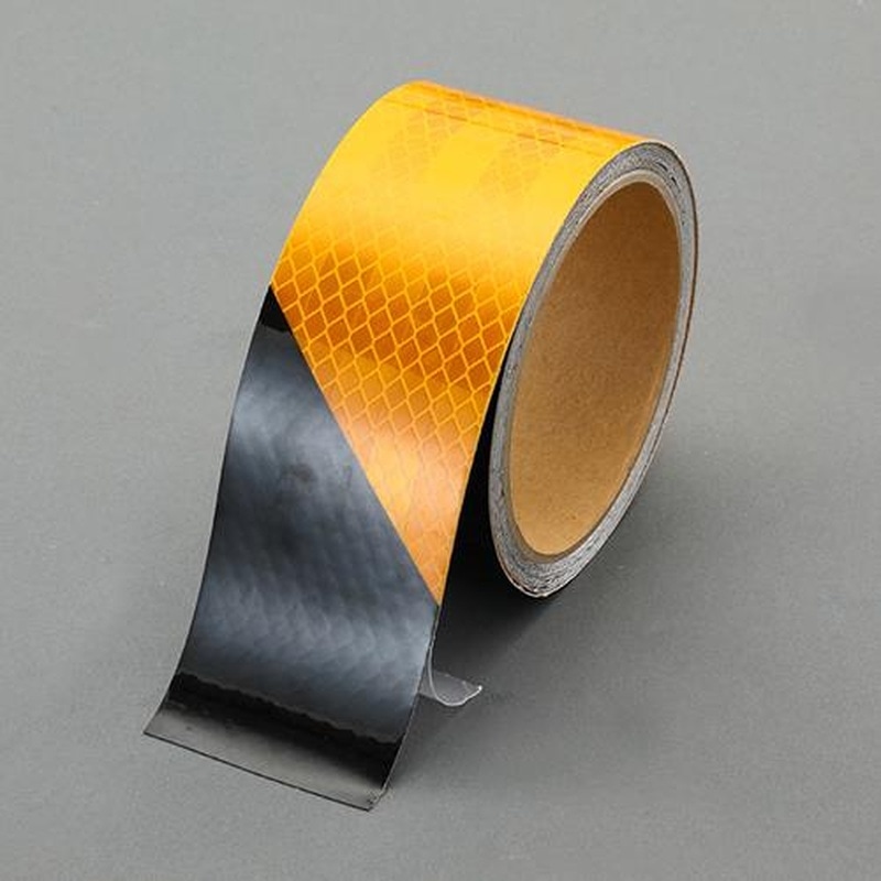 エスコ EA983GD-502 100mmx3m粗面用反射テープ(ハイレベル・黄/黒) 1個(ご注文単位1個)【直送品】