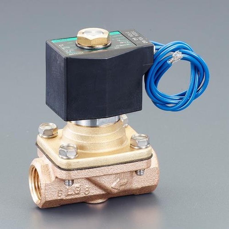 エスコ EA153HC-21 AC100V・Rc1/4”2方向電磁弁(パイロットキック式) 1個（ご注文単位1個）【直送品】