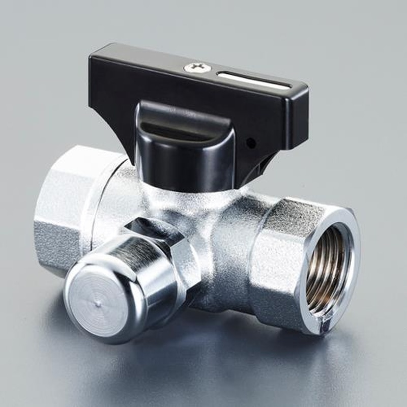 エスコ EA470BM-21 Rc1/2”ネジボールガス栓(LPガス低圧用/検査孔付 1個（ご注文単位1個）【直送品】