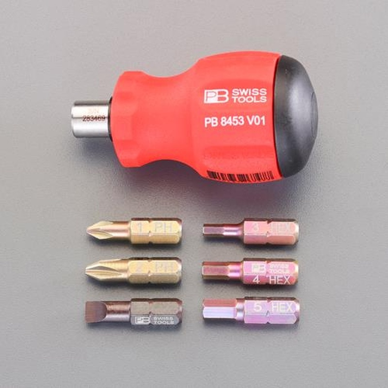 エスコ EA550-14[＋，-，Hex]スタビードライバーセット(差替式) 1個（ご注文単位1個）【直送品】