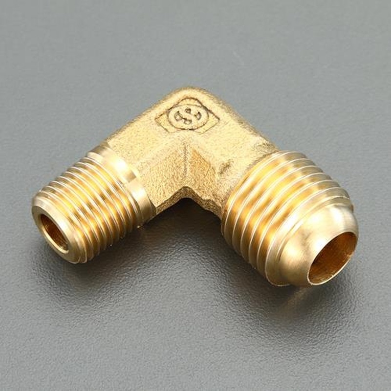 エスコ EA426AW-42 G1/4”xR1/8”フレアーエルボ(φ8銅管接続用) 1個(ご注文単位1個)【直送品】