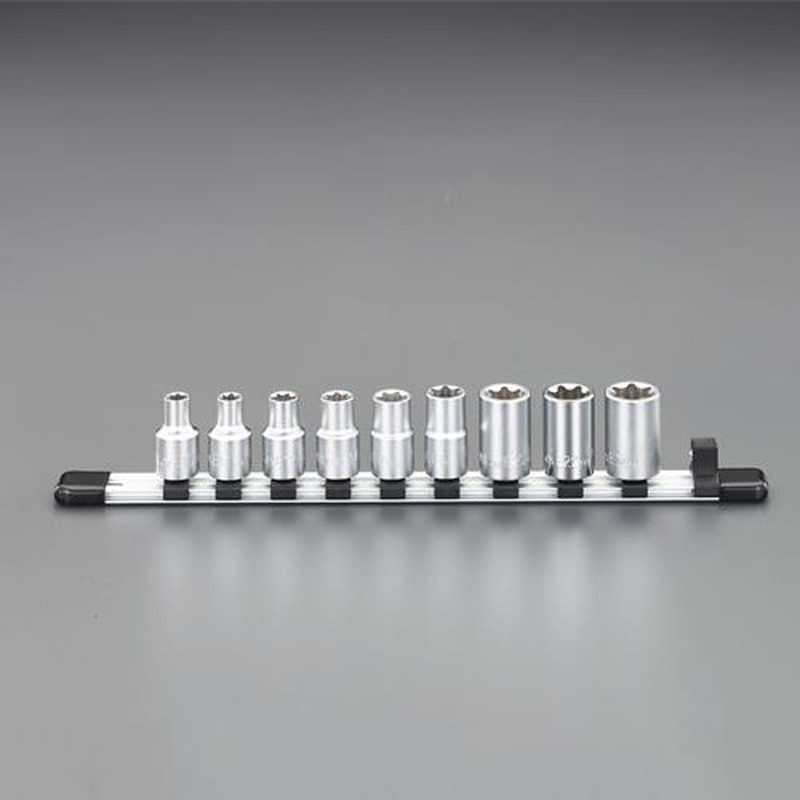 エスコ EA618KX-1 1/2”DR/E10-E24［Torx]ソケットセット(9個組) 1個（ご注文単位1個）【直送品】