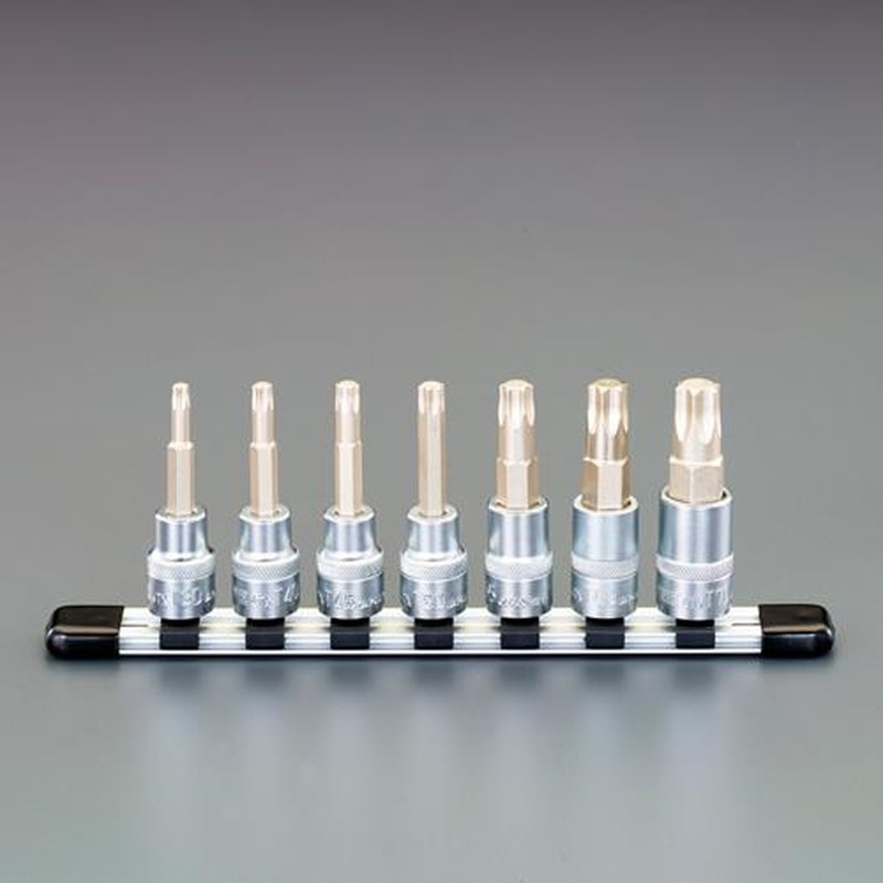 エスコ EA618KW-1 1/2”DR/T30-T70［Torx]ビットソケットセット 1個（ご注文単位1個）【直送品】