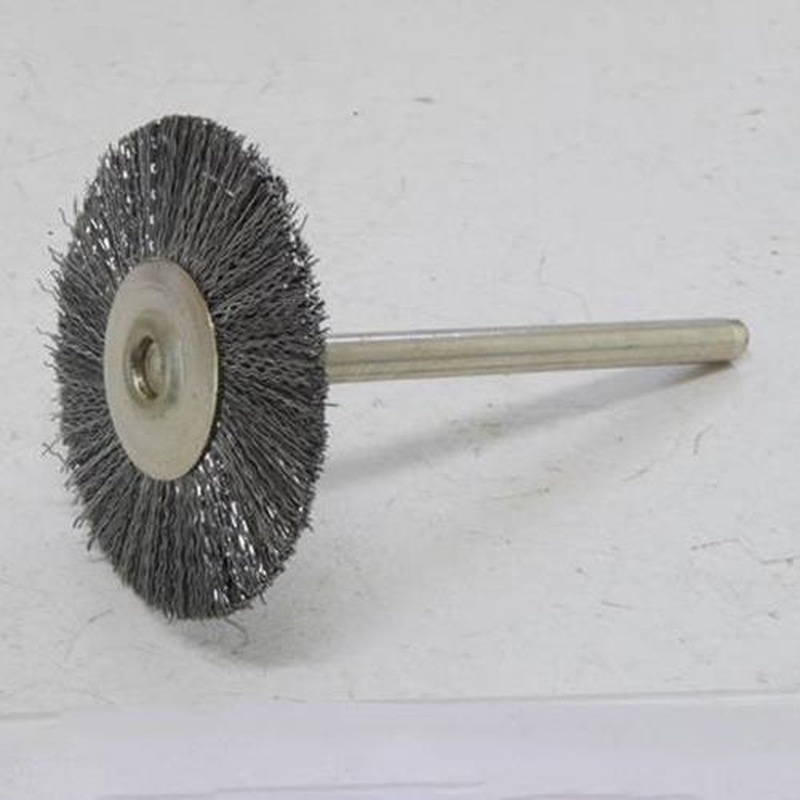 エスコ EA819BN-332 25㎜/3.0㎜軸軸付ブラシ(平型/ナイロン製) 1個(ご注文単位1個)【直送品】