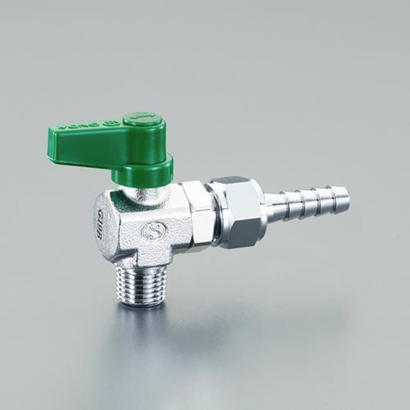 エスコ EA425AH-74 R3/8”x10.5mmミニボールバルブ(アングル/ホースジョイント 1個(ご注文単位1個)【直送品】