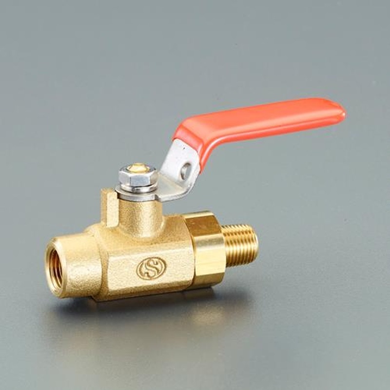 エスコ EA425AG-91 Rc1/8”xR1/8”ミニボールバルブ 1個(ご注文単位1個)【直送品】