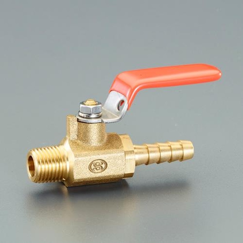 エスコ EA425AG-126 R1/8”x6.0mmミニボールバルブ(ホースニップル付) 1個(ご注文単位1個)【直送品】