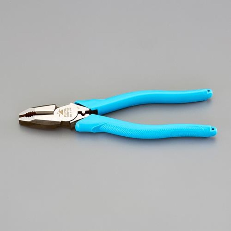 エスコ EA534DE-200 200mm電工ペンチ(圧着付/偏芯型/スラッシュヘッド 1個(ご注文単位1個)【直送品】