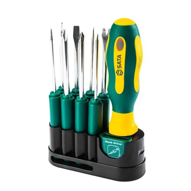 エスコ EA683SG-10 10本組ドライバーセット(差替式) 1個(ご注文単位1個)【直送品】