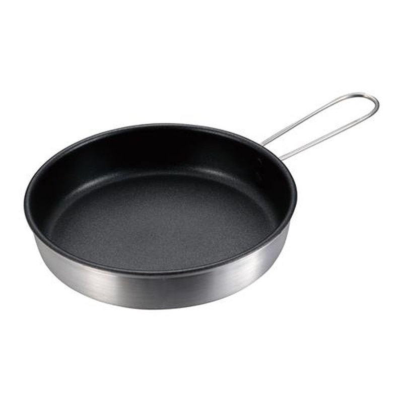 >エスコ EA913VH-21 17cmフライパン(アルミ製/折畳式/フッ素樹脂加工) 1個(ご注文単位1個)【直送品】