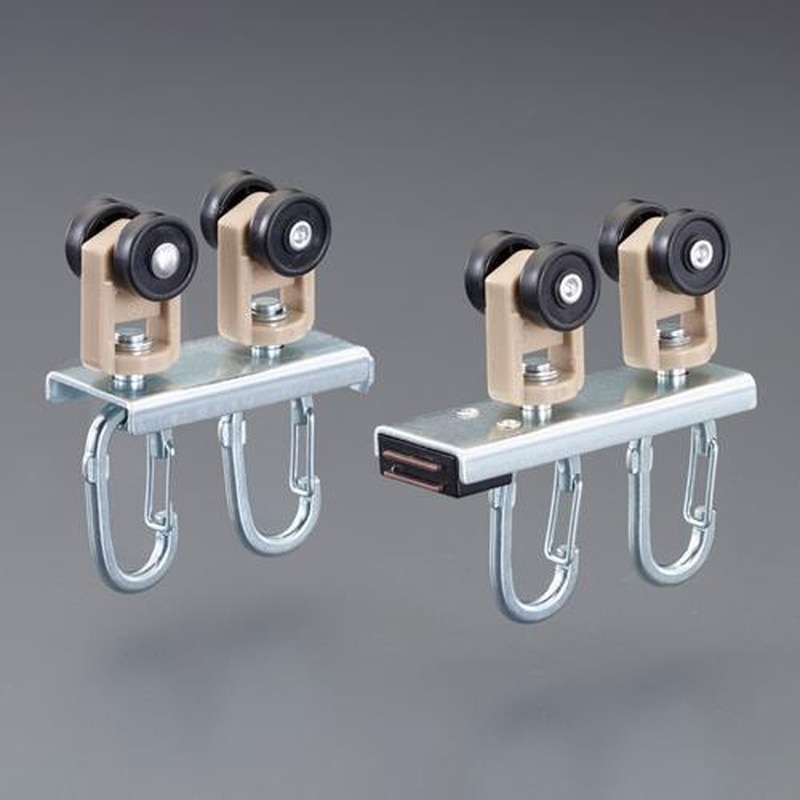 エスコ EA970FE-22 マグネットランナー・フック付(40mmレール/両開用) 1個(ご注文単位1個)【直送品】