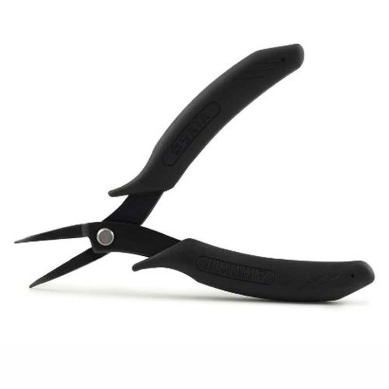 エスコ EA682CT-3 145mm/30°精密プライヤー(ESD/半丸/ベント) 1個(ご注文単位1個)【直送品】