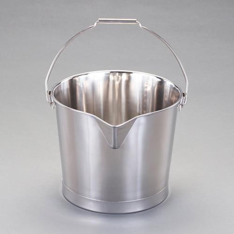 エスコ EA508S-21 10Lバケツ(口付/ステンレス製) 1個(ご注文単位1個)【直送品】