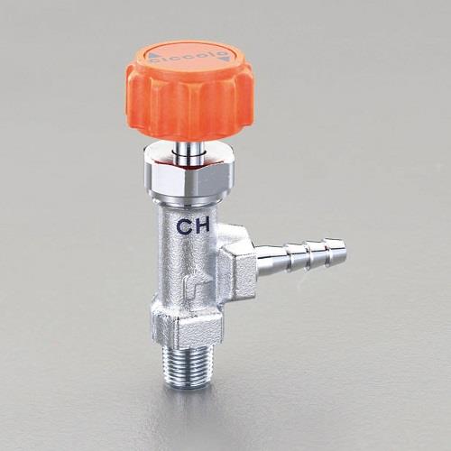 エスコ EA426DH-6 R 1/8xφ 6.0mm ニードルバルブ(ステム型) 1個 （ご注文単位1個）【直送品】