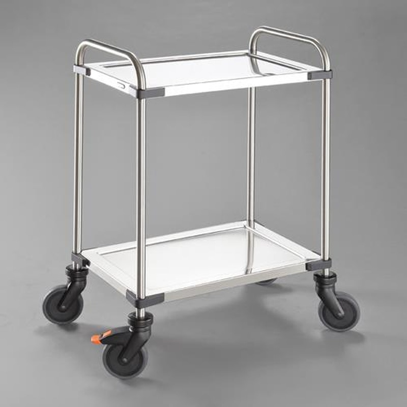 エスコ EA520BE-81 630x400mm/120kg運搬車(二段/ブレーキ付/sus 1個(ご注文単位1個)【直送品】