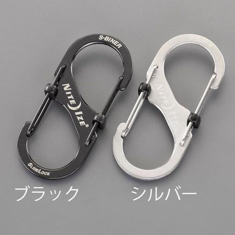 エスコ EA638AD-164 90x40mmSカンスナップフック(ロック付/シルバー) 1個(ご注文単位1個)【直送品】