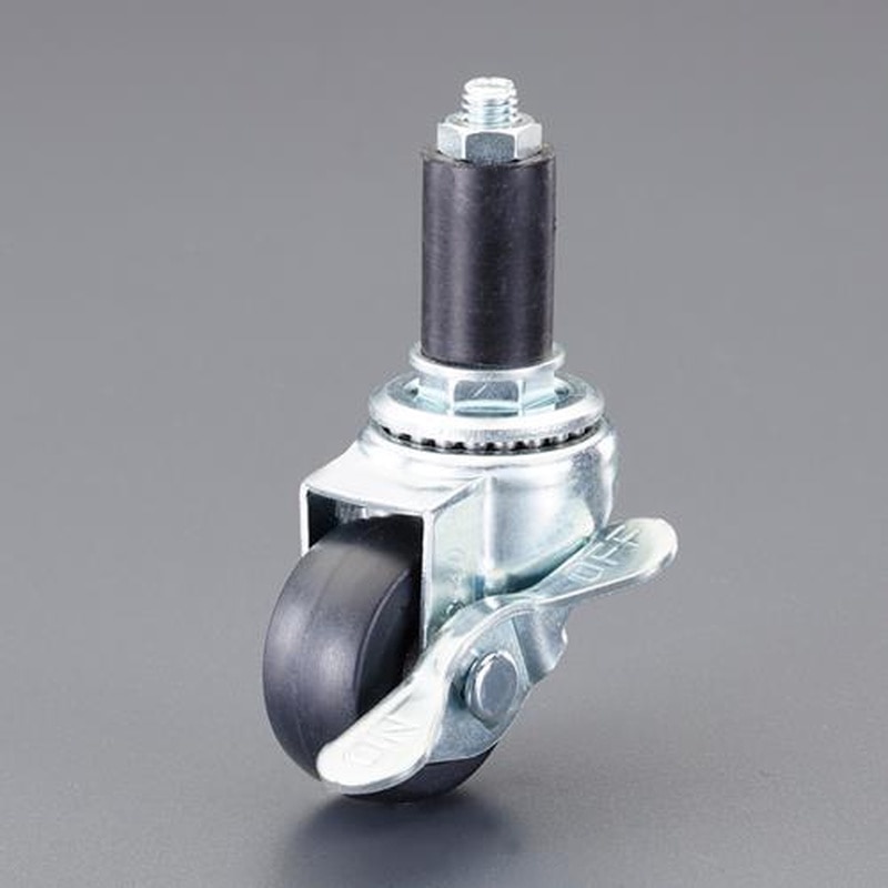 エスコ EA986PT-843 40mm/22mmキャスター(自在金具・ブレーキ付・パイプ用 1個（ご注文単位1個）【直送品】