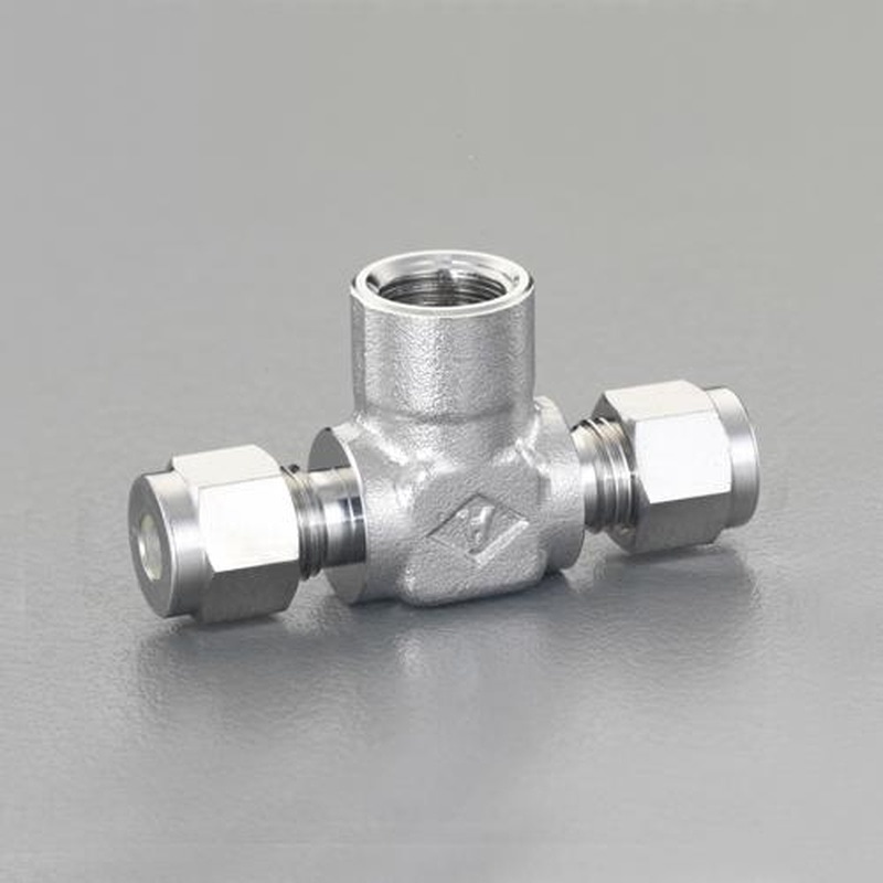 エスコ EA425CK-123 R3/8”x12mmx12mmユニオン(T型/ステンレス製) 1個(ご注文単位1個)【直送品】
