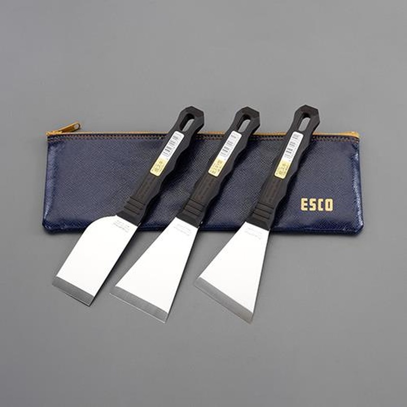エスコ EA524AP-1 3本組革たちセット(ステンレス製) 1個(ご注文単位1個)【直送品】