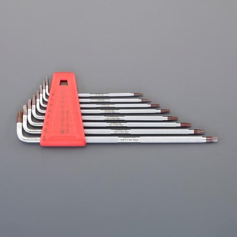 エスコ EA573ME-108A T6-T25/8本組［Torx]キーレンチ(ローレット仕様) 1個（ご注文単位1個）【直送品】