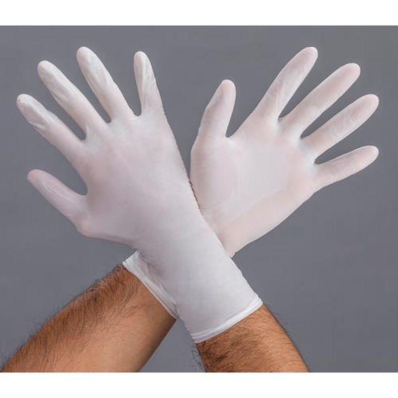 エスコ EA354BR-12A[M/290mm]手袋(クリーンルーム用・ESD/ニトリル/100枚 1個（ご注文単位1個）【直送品】