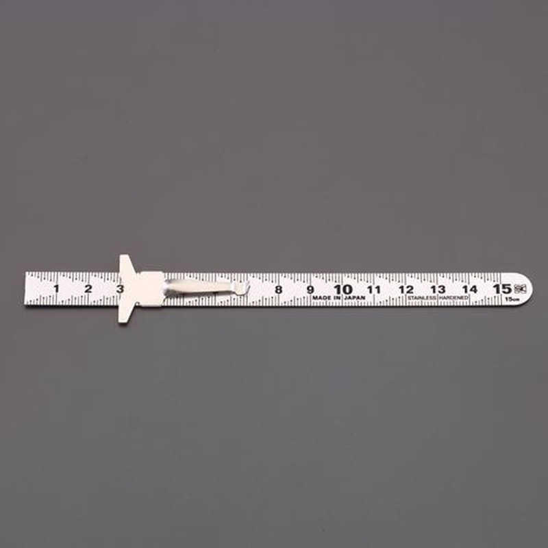 エスコ EA720YD-311 150mmシルバー直尺(クリップ付) 1個（ご注文単位1個）【直送品】