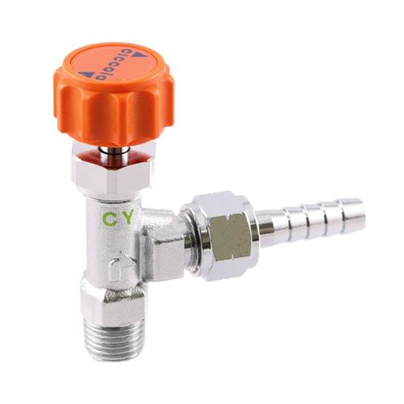 エスコ EA426CY-328A R1/4”xφ8.0mmニードルバルブ(ステム型/ROHS) 1個(ご注文単位1個)【直送品】