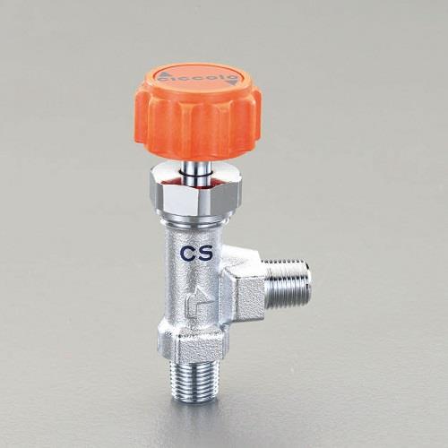 エスコ EA426DS-11A R 1/8xR 1/8ニードルバルブ(アングル型) 1個 （ご注文単位1個）【直送品】