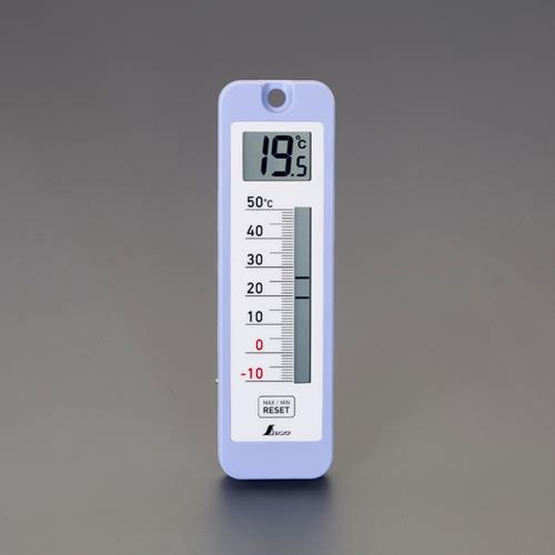 エスコ EA728G-17 217x64mm最高・最低温度計(デジタル) 1個（ご注文単位1個）【直送品】