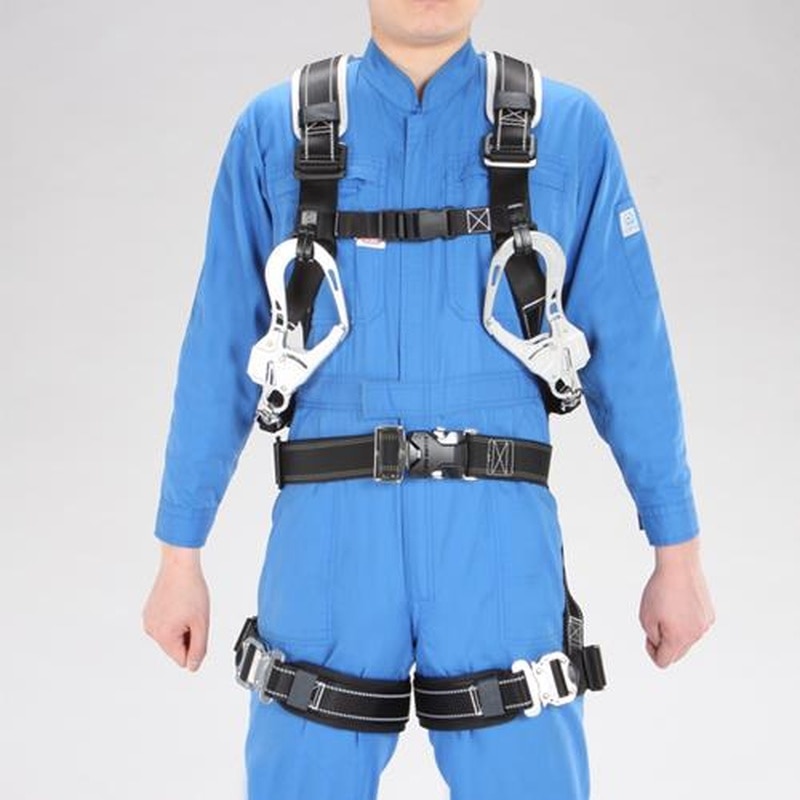 エスコ EA998KA-12A 墜落制止用器具(フルハーネス/巻取式ツインランヤード付) 1個(ご注文単位1個)【直送品】
