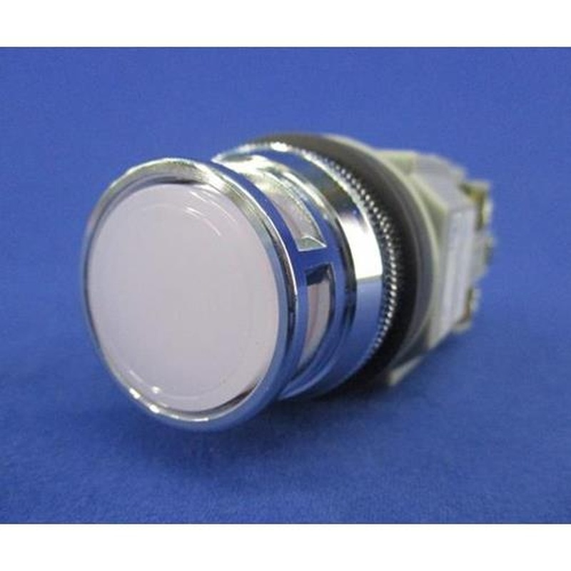 エスコ EA940DA-71B AC/DC24V押しボタンスイッチ(LED照光フルガード/白) 1個(ご注文単位1個)【直送品】