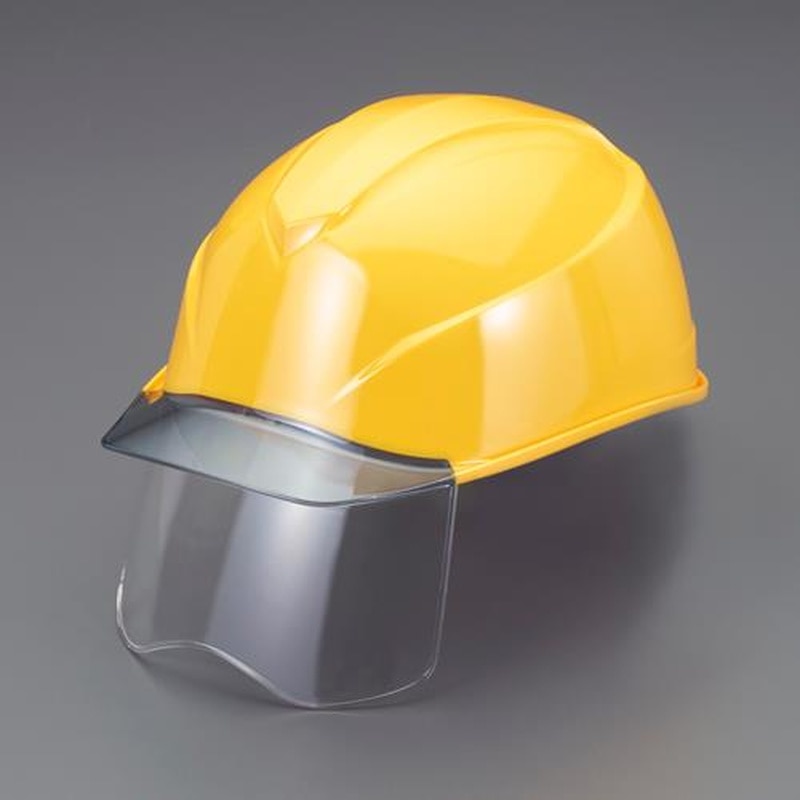 エスコ EA998BB-42 ヘルメット(エアライトS/シールドレンズ付/黄) 1個(ご注文単位1個)【直送品】