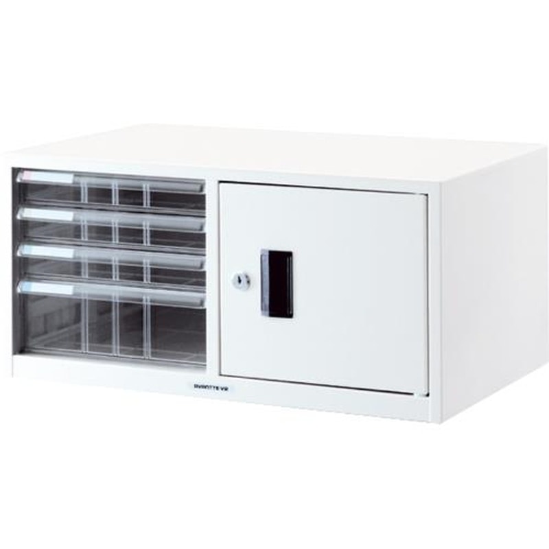 エスコ EA954JD-26 540x336x264mm/浅3・深1段レターケース(白) 1個(ご注文単位1個)【直送品】