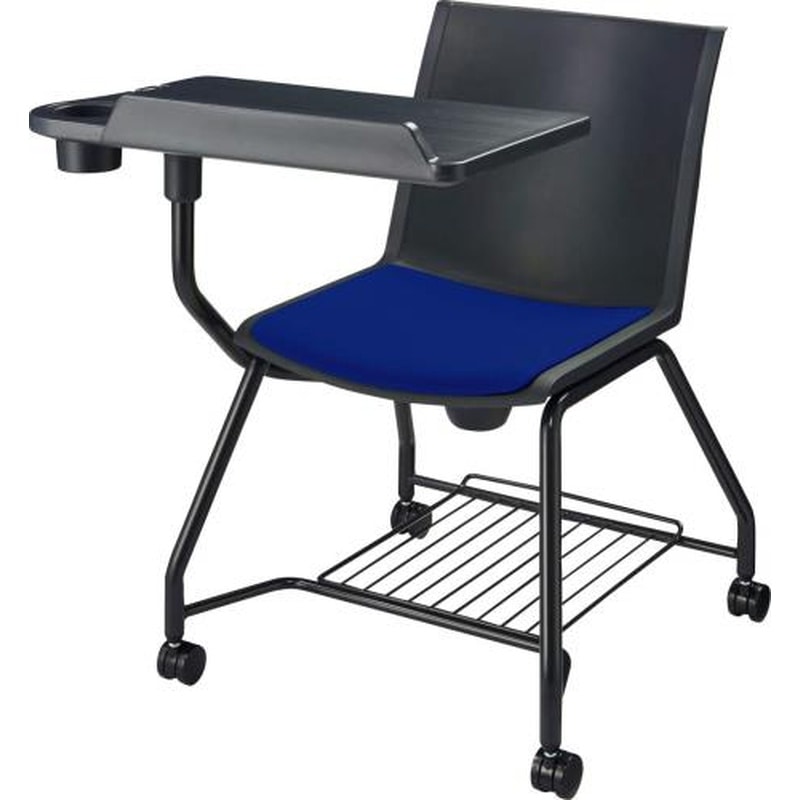 エスコ EA956XA-134 ビジネスチェアー(メモ台付/ダークブルー) 1個（ご注文単位1個）【直送品】