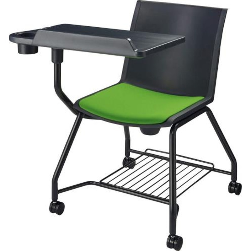 エスコ EA956XA-135 ビジネスチェアー(メモ台付/グリーン) 1個（ご注文単位1個）【直送品】