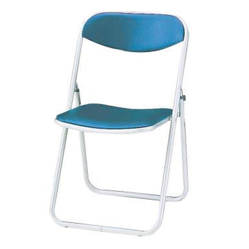 エスコ EA956XA-141 477x495x775mm折畳み椅子(合皮/ブルー) 1個（ご注文単位1個）【直送品】