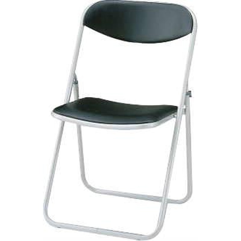 エスコ EA956XA-143 477x495x775mm折畳み椅子(合皮/ブラック) 1個(ご注文単位1個)【直送品】