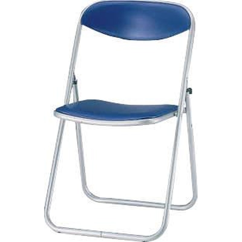 エスコ EA956XA-144 460x465x750mm折畳み椅子(ビニール/ブルー) 1個(ご注文単位1個)【直送品】