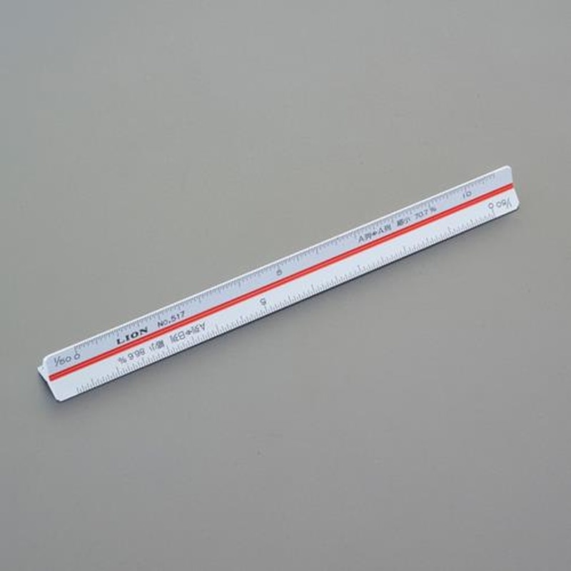 エスコ EA762AC-5 150mm三角スケール(縮小コピー用) 1個（ご注文単位1個）【直送品】