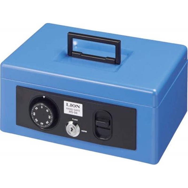 エスコ EA961KA-4 272x209x118mm手提げ金庫(ブルー) 1個（ご注文単位1個）【直送品】