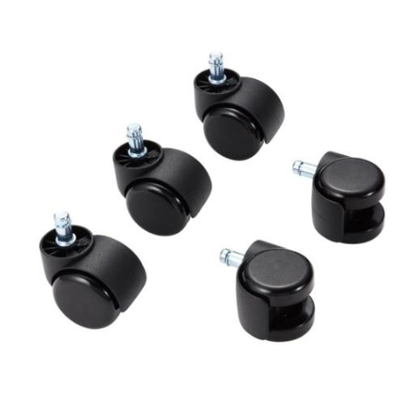 エスコ EA956XB-110 チェアー用ウレタンキャスター(黒)(5個) 1個（ご注文単位1個）【直送品】